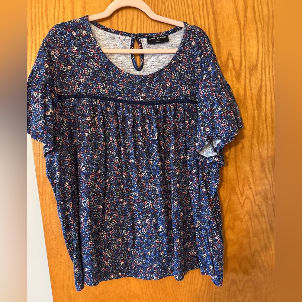 Lane Bryant Blue Floral Women's Top